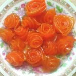 آموزش مربای هویج شکل گل رز