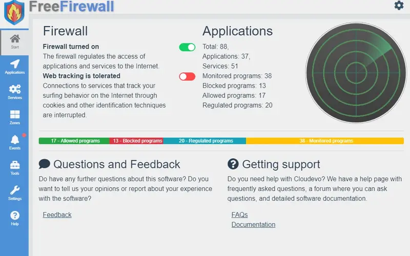 نرم افزار Evorim Free Firewall 1.4.9.17123