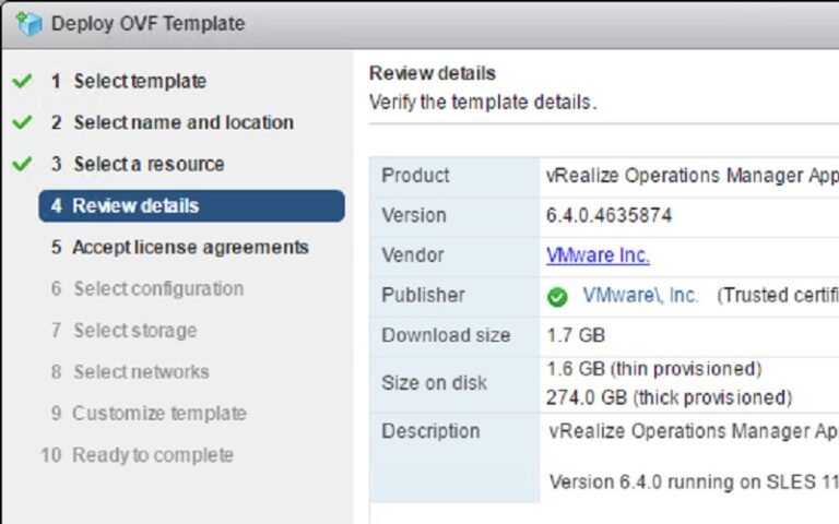 نرم افزار 6.4.0.4635874 VMware VRealize Operations Manager Appliance